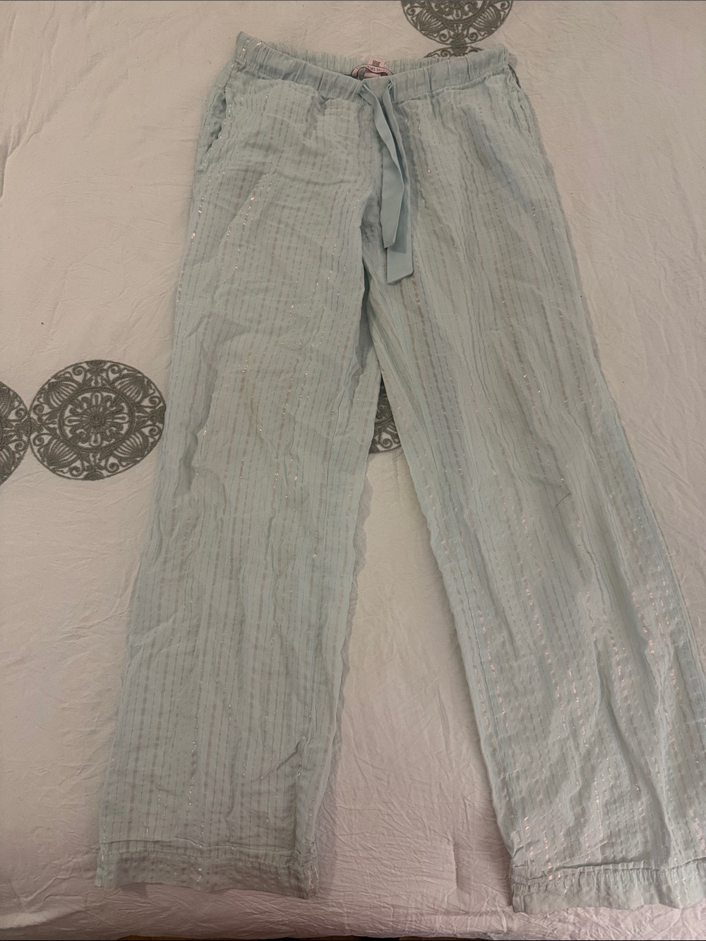 Victoria’se Secret Light Blue Women’s Relaxed Drawstring Sleep Pants size XS